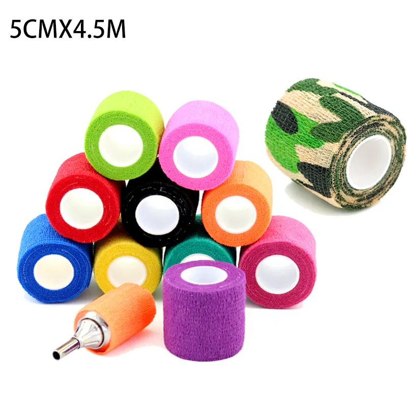 5*450cm Einweg Cohesive Tattoo Grip Tape Wrap Elastische Bandagen rollen für Tattoo Machine Grip Tube Zubehör