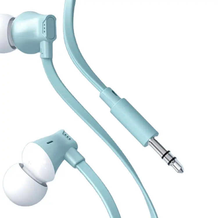 Auriculares intrauditivos con cable, cascos HiFi estéreo con graves potentes, interfaz de 3,5mm, aislantes de ruido, color verde