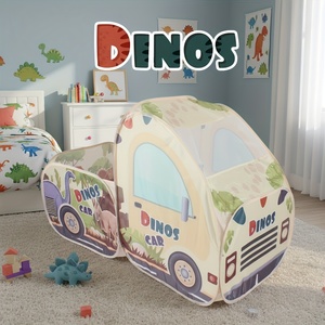 Tente de jeu pour enfants, dinosaure, voiture, piscine à balles, maison de jeu, portable, pliable, tente de jeu d'extérieur pour cadeau de Noël, d'Halloween - Product Image 4
