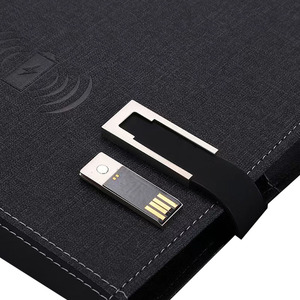 Multifunctional A5 PU Leather <strong>Wireless</strong> Recharging <strong>Notebooks</strong> Rechargeable Diary Customized Lighting Logo Power Bank <strong>Notebook</strong> - Product Image 5