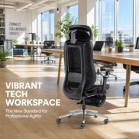 Chaise de bureau ergonomique avec massage lombaire électrique, alimentée par batterie, certifiée CE/KC, chaise de bureau réglable haut de gamme pour B2B