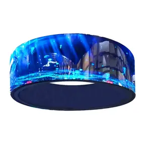 Indoor Soft Customized LED Video Wall Panels Curved P1P2P2.5P3P4mm 320 x 160mm Full Color Outdoor Flexible Cylinder LED Screen