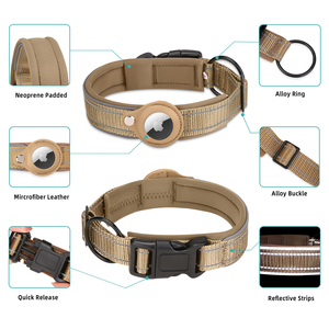 Cómodos collares acolchados <span class=keywords><strong>de</strong></span> neopreno para mascotas Collar <span class=keywords><strong>De</strong></span> Perros suave <span class=keywords><strong>De</strong></span> nailon ajustable Collar <span class=keywords><strong>De</strong></span> Perro reflectante con soporte <span class=keywords><strong>De</strong></span> <span class=keywords><strong>Airtag</strong></span> - Product Image 2