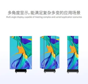 Indoor P2.5 Foldable LED Poster <b>Screen</b> Seamless Splicing Mobile LED Display Phone Controlled - Product Image 5