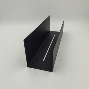 Hiện đại màu đen treo tường phòng tắm kệ không khoan vô hình vòi hoa sen Kệ tổ chức với Dual-Tier lưu trữ cho góc sử dụng - Product Image 2