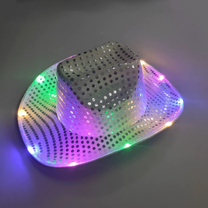 Sombrero <span class=keywords><strong>de</strong></span> Vaquero LED <span class=keywords><strong>de</strong></span> Colores al por Mayor, 3 Modos <span class=keywords><strong>de</strong></span> Iluminación, Material Ecológico, para Halloween, Navidad, Cosplay, <span class=keywords><strong>Carnaval</strong></span>, Duradero - Product Image 2
