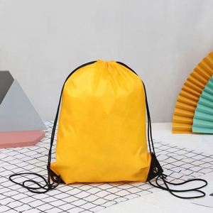 Durable Eco-Friendly Waterproof Polyester <b>Drawstring</b> <b>Backpack</b> Unisex Fashionable Travel Essential Portability Slot Pocket - Product Image 6