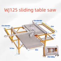 Promotion Scie à panneaux horizontale WJ80 pour la découpe de meubles avec moteur intégré, machines à scier le bois coulissantes