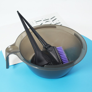 Kit Profesional de Tinte para el Cabello con Logotipo Personalizado, Tazón para Tinte de Cabello Gris <span class=keywords><strong>y</strong></span> Juego de Brochas Negras con Cerdas Púrpuras para la Coloración del Cabello - Product Image 4