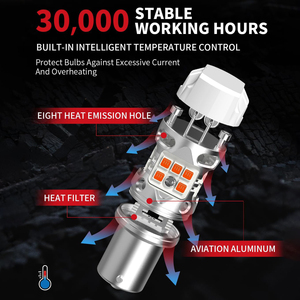 Bán buôn Strobe <span class=keywords><strong>flash</strong></span> LED 1156 1157 BA15S P21W 20smd 3030 12V xe phanh bóng đèn nhấp nháy LED đuôi dừng LED bóng đèn - Product Image 4