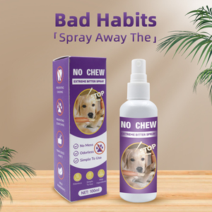 <span class=keywords><strong>Spray</strong></span> <span class=keywords><strong>anti</strong></span>-mastication extrêmement amer personnalisé avec logo pour arrêter que les chiens mordent, grattent et déchiquètent les meubles – Brume d'entraînement pour chiens - Product Image 1
