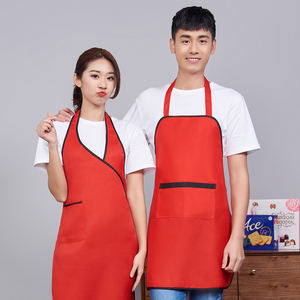 Delantal de salón de uñas de tela tejida fina de verano con diseño sin mangas ajustable para mujer con logotipo personalizado - Product Image 1