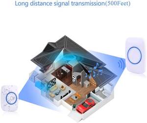 Sonnette sans fil étanche, portée 300m, sonnette de porte intelligente pour la maison - Product Image 6