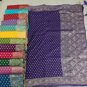 Pure Dola Silk Viving Handwork Work Mujeres Precio al por mayor Diseñador Saree Mejor colección de alta calidad - Product Image 1