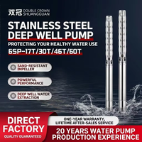 Pompe submersible multi-étages Shuangguan 6SP en acier inoxydable 7,5 CV pour puits profond, haute pression 56m, 380V, pour usage industriel