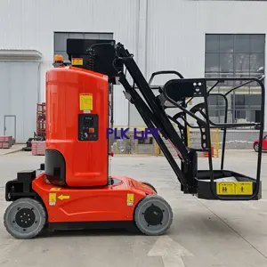 Single Person Lift Telescopische Mast Boom Lift Elektrische Gondel Elevatrice Met Fok