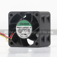 Kipas Pendingin Sunon 24V 48V DC 12V 3.7W AC EC 4028 40X40X28MM 4CM Server Dual Ball Switch Mute Empat-kabel PMD1204PQB1-A-EP