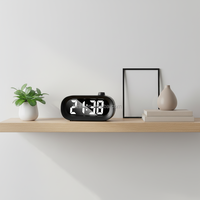 Digitaler LCD Elektronischer Wecker mit Kalender, Temperaturanzeige, Hintergrundbeleuchtung, Schlummerfunktion, Stummschaltung und Countdown-Timer für den Tischgebrauch zu Hause