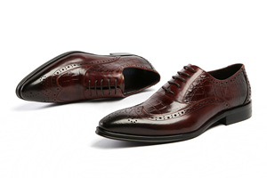 รองเท้าเดรสผู้ชายระดับไฮเอนด์ สไตล์อิตาลี หนังแท้ ทำมือ รองเท้าโลฟเฟอร์ รองเท้าอ็อกซ์ฟอร์ดสำหรับธุรกิจและงานทางการ - Product Image 5