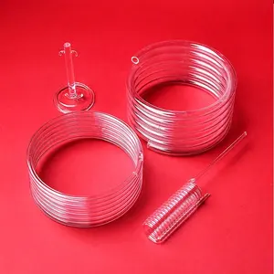 wholesale quality quartz glass tubes heat resistance quartz coil tube, quartz helical glass tube, quartz spiral tube