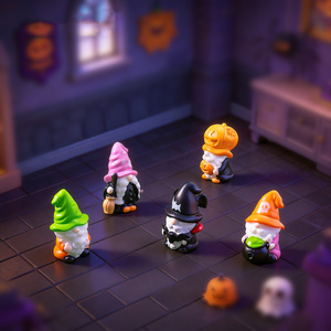 <span class=keywords><strong>Figurines</strong></span> de nains et gnomes d'Halloween en résine, miniatures, pour décoration de bureau et de maison, micro-paysages de jardin féerique, artisanat, ornement, vente chaude - Product Image 3