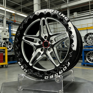 Rueda Forjada Beadlock de 17 y 18 Pulgadas, 5x120.65, 5x4.75, 5x112, 5x114.3, Estilo Soldado, para Carreras de Drag, para Camaro C5 C6 Chevrolet Corvette - Product Image 1