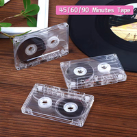 Boîtier rigide transparent pour cassette audio, logo personnalisé, lecteur de cassette magnétique vierge de haute qualité, modèle de marque