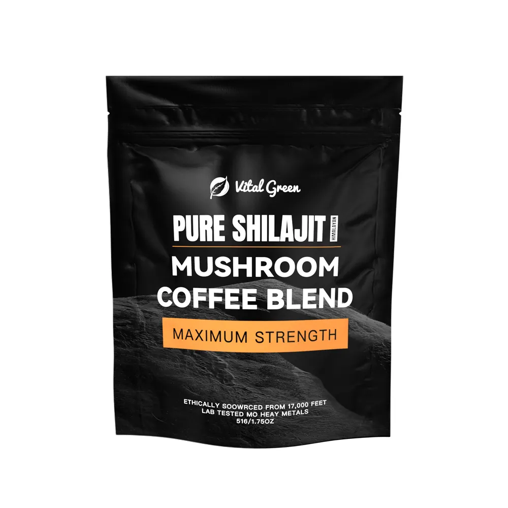 Label pribadi ekstrak Shilajit jumlah besar bubuk kopi campuran jamur grosir kopi Himalaya Naturel Puro Shilajit