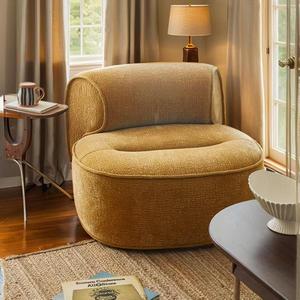 Sofá Cama Nórdico de Lujo Ligero, Sofá de Terciopelo para el Hogar y Hoteles, Sillón Reclinable con Diseño Creativo de Sonrisa para Salas de Estar - Product Image 1
