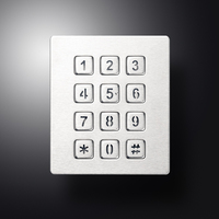 Clavier numérique métallique robuste à 12 touches avec rétroéclairage pour contrôle d'accès de casier intelligent