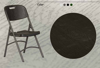 Vente en gros en usine Chaise pliante en plastique HDPE de haute qualité avec texture en bois pour intérieur et extérieur