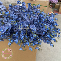 Vente en gros de fleurs d'orchidées Phalaenopsis artificielles de haute qualité à 9 têtes, imprimées en 3D, blanches, roses, bordeaux