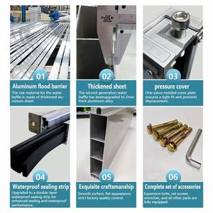 Barrière anti-inondation amovible pour entrées d'entrepôts, homologuée ISO9001, certifiée BSCI, résistante et étanche, en aluminium 6063T5 - Product Image 3