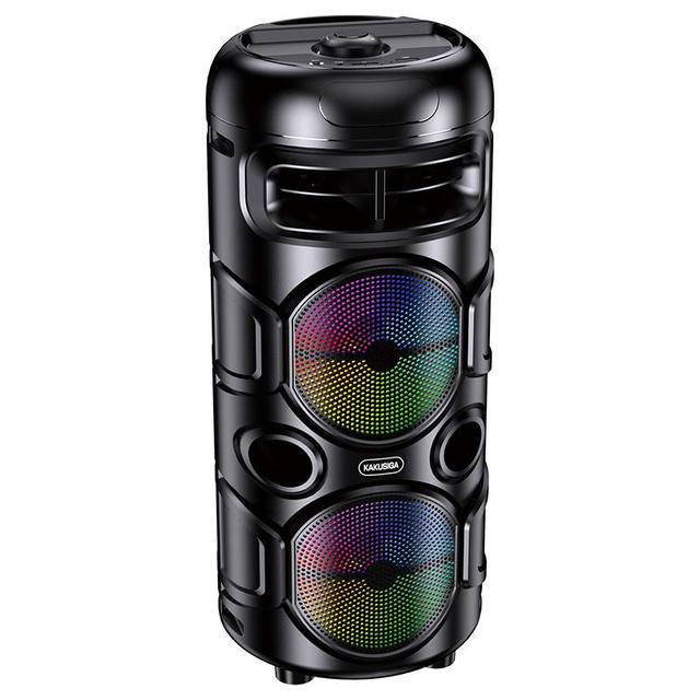 Kakusiga Wholesale Price New Arrivals Wireless Portable Dual 4 Inch Party Speaker With Colorful Lights