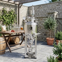 Fermenteur conique pour brassage artisanal CrazyBrew K4-25L, entièrement enveloppé, double paroi, en acier inoxydable 304, 25L