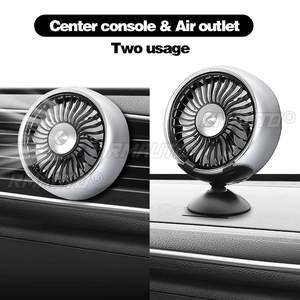 12V Mini Fan for Car and Desk 5V <b>USB</b> Base Portable with Strong Wind for Summer <b>Heat</b> Relief - Product Image 2