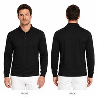 Camisetas Polo Personalizadas de Manga Larga para Hombre, 180GSM, Casuales, Fabricante OEM/ODM, Logotipo Personalizado, Venta al Por Mayor