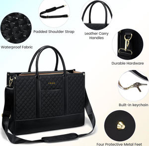 Contoh gratis tas tangan Laptop wanita Clutch Tote ringan berlapis dompet bahu untuk perjalanan - Product Image 2