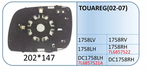Remplacement de la vitre du rétroviseur latéral de la voiture automatique pour VOLKSWAGEN <span class=keywords><strong>TOUAREG</strong></span> (2002-2007) - Product Image 2