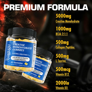 Custom Label Creatine BCAA Gummies Muscle Recovery <b>Protein</b> Synthesis Strength Endurance Vegan Non-GMO Sugar Free OEM Label - Product Image 4