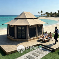 Tente de safari de luxe de 40 m² pour hôtel-resort de glamping et hébergement extérieur