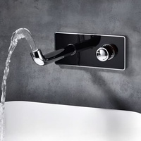 Robinet de lavabo mural électrique moderne et minimaliste avec capteur tactile et cartouche en céramique pour salles de bain domestiques