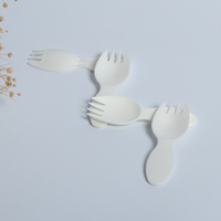 Fourchette à Dessert de noël, 10 pièces, cuillère de cuisson en plastique ouvrant CPLA