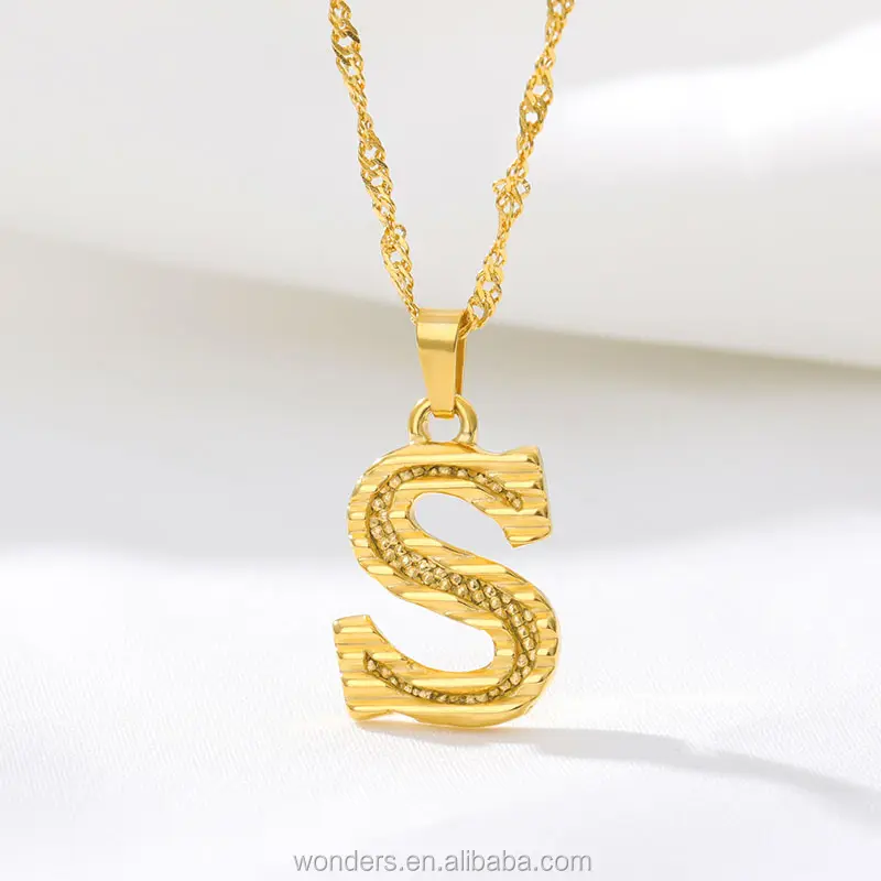 Stainless Steel Gold Plated Initial Necklace Jewelry For Women Hot Sell Initial Necklace Dropshipping Jewellery