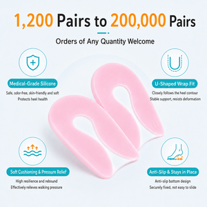 Cuscinetti in Silicone per Tallone Regolabili del Produttore, Inserti per Scarpe per Fascite <span class=keywords><strong>Plantare</strong></span>, Solette, Rialzi per Tallone, Cuscinetti per <span class=keywords><strong>Tacchi</strong></span> <span class=keywords><strong>Alti</strong></span> - Product Image 3