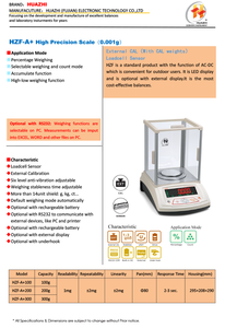 <span class=keywords><strong>Balance</strong></span> de laboratoire 200g/0.001g avec imprimante en option HZF-A+ <span class=keywords><strong>Balance</strong></span> de précision en milligrammes avec affichage LED pour l'industrie de la peinture - Product Image 5