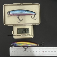 Leurre Artificiel Dur The Brave Minnow 80mm/13g, Forme de Poisson Réaliste, Pêche en Mer, Lancer Longue Distance, Adapté pour le Bar et la Mackerel