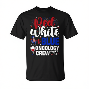Camiseta de enfermera del 4 de julio de Red White Blue Oncology Crew - Product Image 2