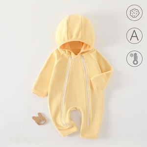 Guai Baby Fleece Romper Hooded Jumpsuit Soft Warm Infant <strong>Toddler</strong> One Piece <strong>Snowsuit</strong> <strong>for</strong> Boys Girls - Product Image 2