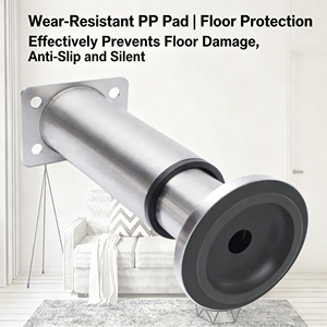 Pieds de nivellement pour machine, pieds de machine réglables robustes avec base en caoutchouc, niveleurs anti-vibrations pour équipement, convoyeur - Product Image 2